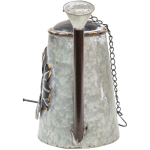 Clayre & Eef 6Y4859 Decoración Birdhouse 37x21x30-63 cm Gris
