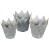 Clayre & Eef Decoración Jardinera (3 piezas) Ø 29x29 - Ø 26x27 - Ø 22x24 cm