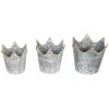 Clayre & Eef Decoración Jardinera (3 piezas) Ø 24x22 - Ø 21x19 - Ø 19x17 cm