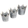 Clayre & Eef Decoración Jardinera (3 piezas) Ø 24x22 - Ø 21x19 - Ø 19x17 cm