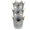 Clayre & Eef Decoración Jardinera (3 piezas) Ø 24x22 - Ø 21x19 - Ø 19x17 cm