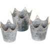 Clayre & Eef Decoración Jardinera (3 piezas) Ø 24x22 - Ø 21x19 - Ø 19x17 cm