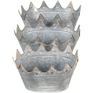 Clayre & Eef Decoración Jardinera (3 piezas) 40x27x19 -34x23x18-29x22x16 cm