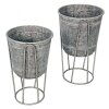 Clayre & Eef 6Y4883 Decoración Jardinera Ø 35x31-87 - Ø 31x27-76 cm