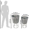 Clayre & Eef 6Y4883 Decoración Jardinera Ø 35x31-87 - Ø 31x27-76 cm