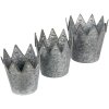 Clayre & Eef Decoración Jardinera (3 piezas) Ø 29x27 - Ø 25x24 - Ø 21x20 cm