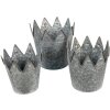 Clayre & Eef Decoración Jardinera (3 piezas) Ø 29x27 - Ø 25x24 - Ø 21x20 cm