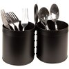 Clayre & Eef 6Y4943 Portacubiertos 22x11x21 cm Negro