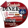 Clayre & Eef 6Y5018 Señal de texto 56x1x54 cm Rojo Roadside Diner