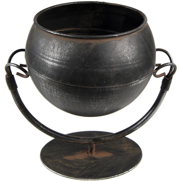 Clayre & Eef 6Y5024 Jardinera 19x15x19 cm Negro