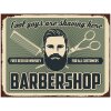 Clayre & Eef 6Y5049 Letrero de texto 33x1x25 cm Barbería verde