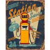 Clayre & Eef 6Y5119 Señal de texto 25x1x33 cm Amarillo Gasolinera