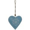 Clayre & Eef 6Y5269 Colgante Decoración Corazón 16x5x16 cm Azul