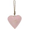 Clayre & Eef 6Y5272 Colgante Decoración Corazón 12x2x12 cm Rosa