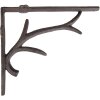 Clayre & Eef 6Y5293 Rejilla Decorativa 5x25x21 cm Marrón Estante Ángulo