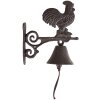 Clayre & Eef 6Y5303 Timbre 10x19x27 cm Pollo de Hierro Fundido Marrón