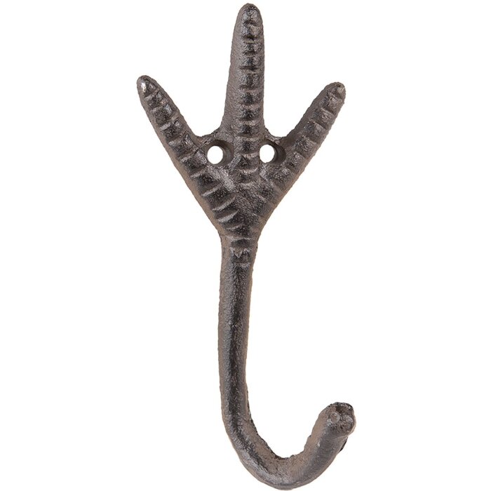 Clayre & Eef 6Y5317 Gancho de pared 7x5x14 cm Marrón