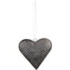 Clayre & Eef 6Y5387L Decoración Colgante Corazón 17x3x16 cm Gris