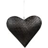 Clayre & Eef 6Y5389 Colgante Decoración Corazón 25x4x25 cm Gris