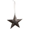 Clayre & Eef 6Y5392S Decoración Colgante Estrella 8x1x8 cm Gris