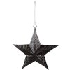 Clayre & Eef 6Y5393 Decoración Colgante Estrella 25x6x27 cm Negro