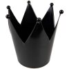 Clayre & Eef 6Y5397S Portacandelitas Corona Ø 13x14 cm Negro