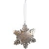 Clayre & Eef 6Y5398S Colgante Copo de Nieve 7x1x9 cm Plateado