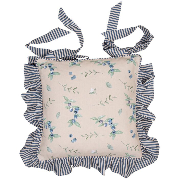 Clayre & Eef BBF25 Funda de cojín para silla 40x40 cm Beige
