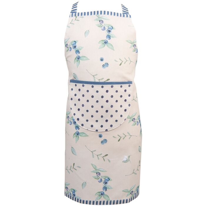 Clayre & Eef BBF41K Delantal niño 48x56 cm Beige - Azul