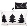 Clayre & Eef BWX36-3 Funda de Cojín 30x50 cm Blanco - Negro