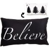 Clayre & Eef BWX36-3 Funda de Cojín 30x50 cm Blanco - Negro