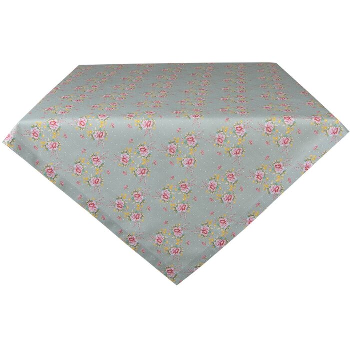 Clayre & Eef CHB01 Mantel 100x100 cm Verde - Rosa