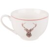 Clayre & Eef COLKS Taza y Plato de Café 12x9x6 cm - Ø 14x2 cm - 200 ml