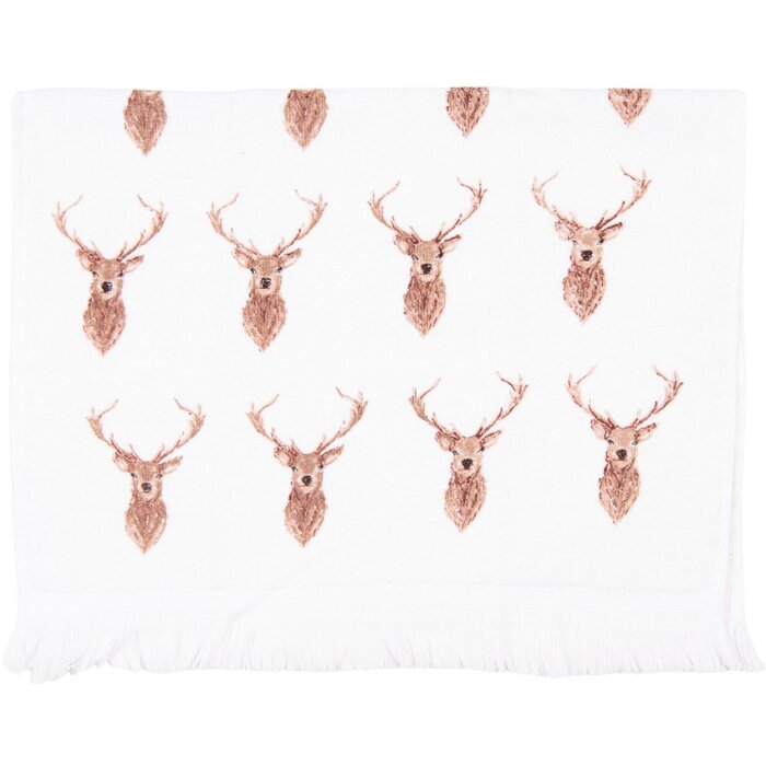 Clayre & Eef CTCOL-2 Toalla de Huéspedes 40x66 cm Beige - Marrón