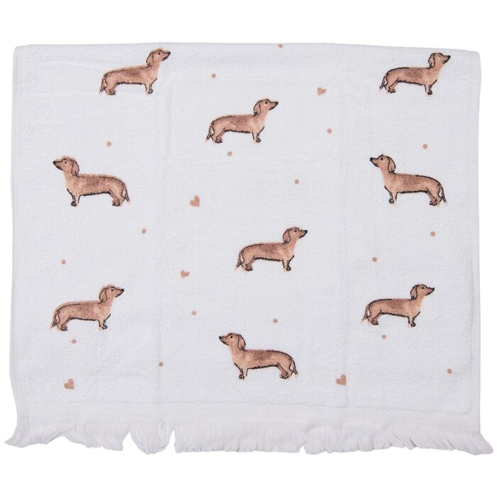 Clayre & Eef CTDHL1 Toalla de Huésped 40x66 cm Blanco - Marrón