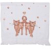 Clayre & Eef CTKCS Toalla de Huéspedes 40x66 cm Blanco - Marrón