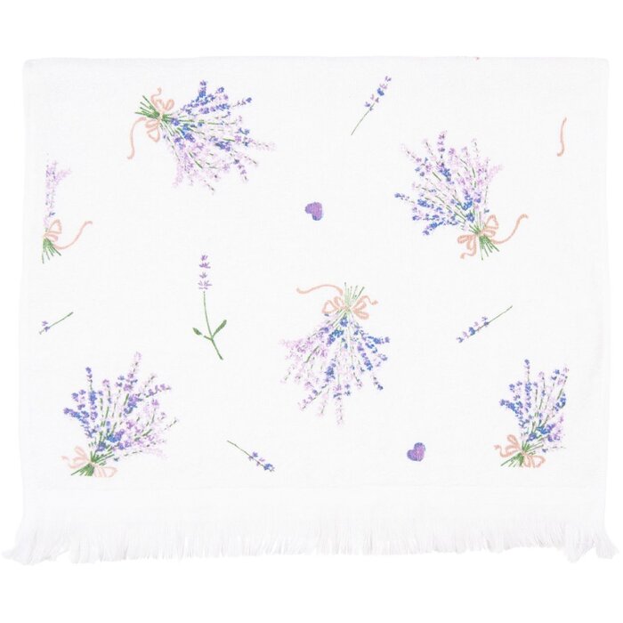 Clayre & Eef CTLAG Toalla de Huéspedes 40x66 cm Morado