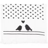 Clayre & Eef CTLBS Toalla de Huéspedes 40x66 cm Negro - Blanco