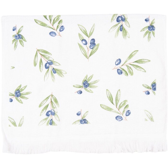 Clayre & Eef CTOLG Toalla de Huéspedes 40x66 cm Azul - Verde