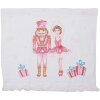 Clayre & Eef CTPNC Toalla de Huéspedes 40x66 cm Blanco - Rosa