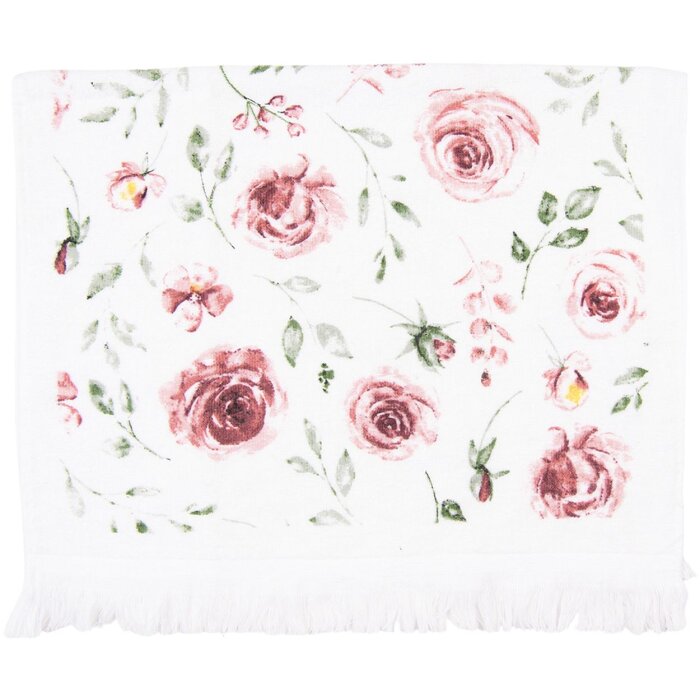 Clayre & Eef CTRUR Toalla de Huésped 40x66 cm Rosa