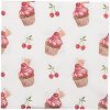 Clayre & Eef CUP73-1 Servilletas de Papel 33x33 cm (20 piezas) Beige - Rojo