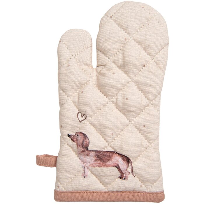 Clayre & Eef DHL44 Guante de Horno 18x30 cm Beige