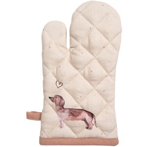 Clayre & Eef DHL44 Guante de Horno 18x30 cm Beige