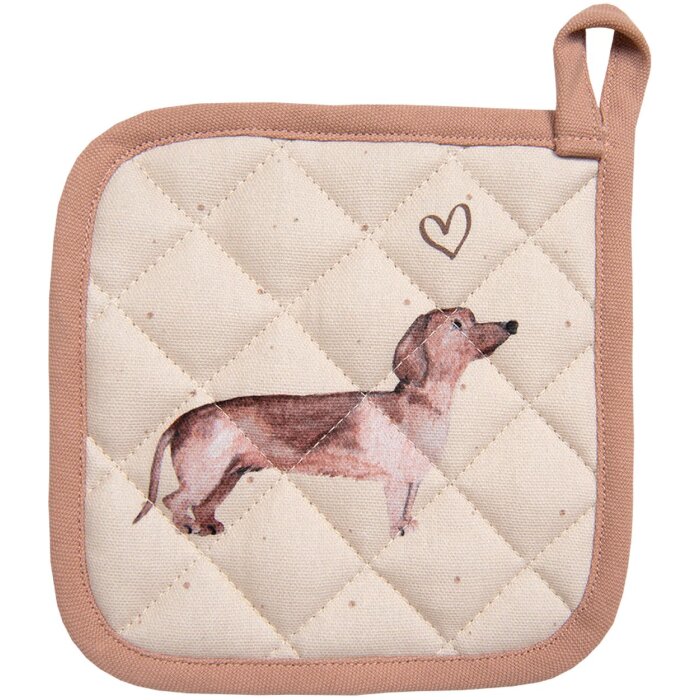 Clayre & Eef DHL45K Potholder Niño 16x16 cm Beige