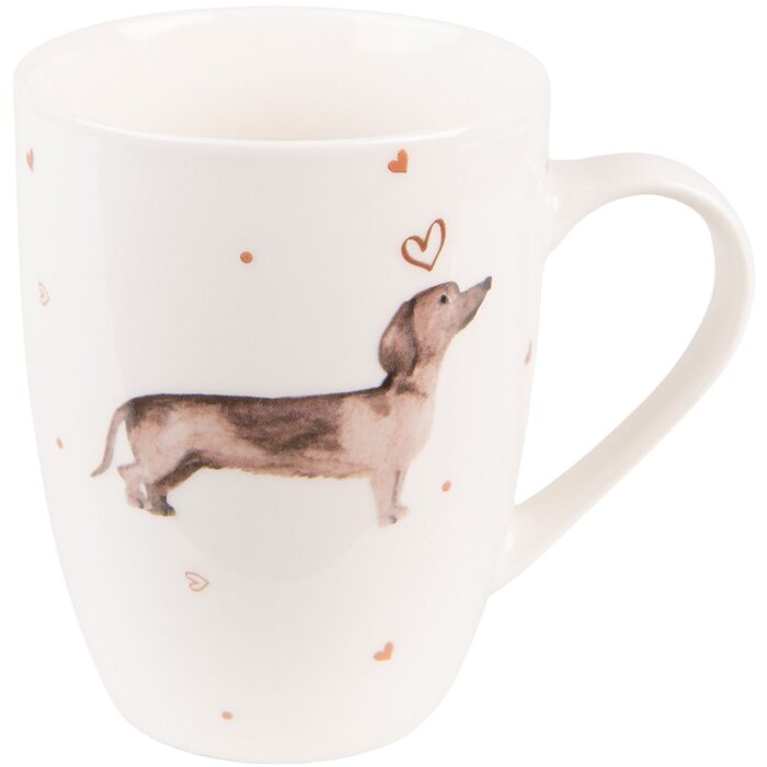 Clayre & Eef DHLMU Taza 12x8x10 cm - 300 ml Beige - Marrón
