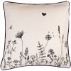 Clayre & Eef FAF21 Funda de Cojín 40x40 cm Beige - Negro