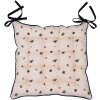 Clayre & Eef FAF29 Cojín para silla con espuma 40x40x4 cm Beige - Negro