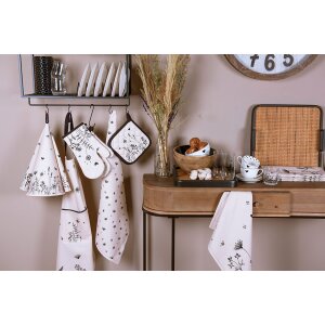 Clayre & Eef FAF42-1 Paño de cocina 50x70 cm Beige - Negro