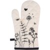 Clayre & Eef FAF44 Guante de horno 18x30 cm Beige - Negro